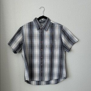 Ezekiel Blue and Gray Plaid Button Down Shirt